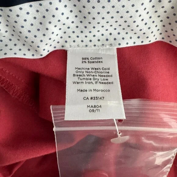 Talbots Heritage Cropped Ankle Pants 20W Red Cotton‎ Spandex NWT PT-2641 - Picture 11 of 14
